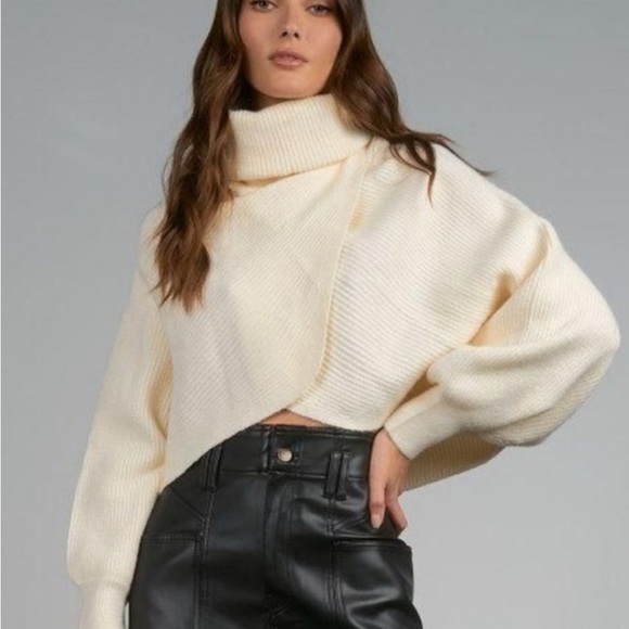Elan Sweaters - Elan Off-White Turtleneck Sweater